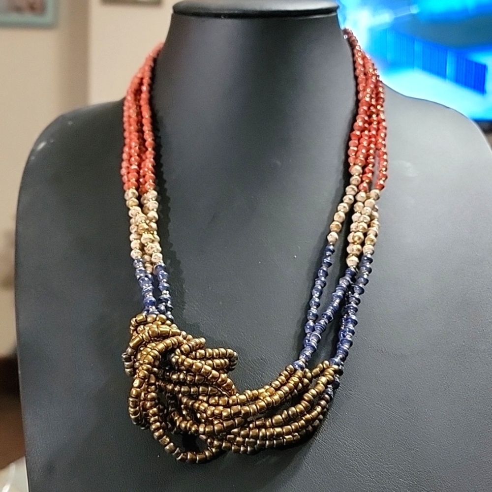 Teng Yue Boho Colorful Knotted Necklace